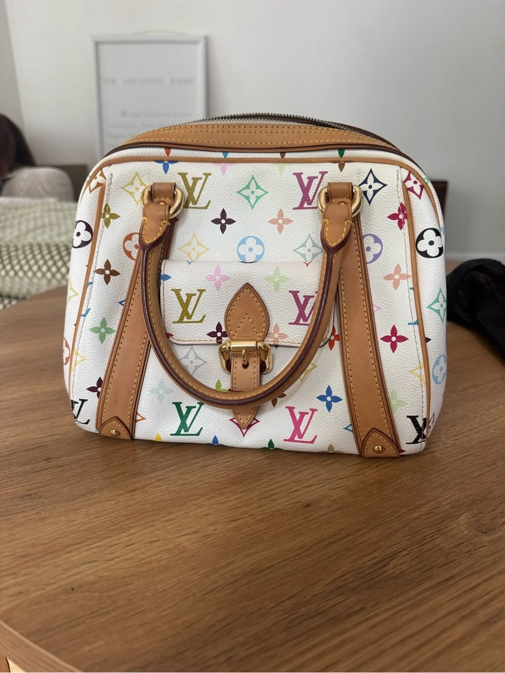 Louis Vuitton Multicolor Monogram White Priscilla Handbag